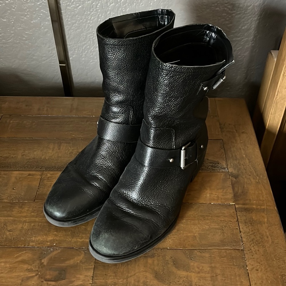 Franco Sarto Leather moto style boots